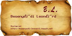 Besenyődi Leonárd névjegykártya